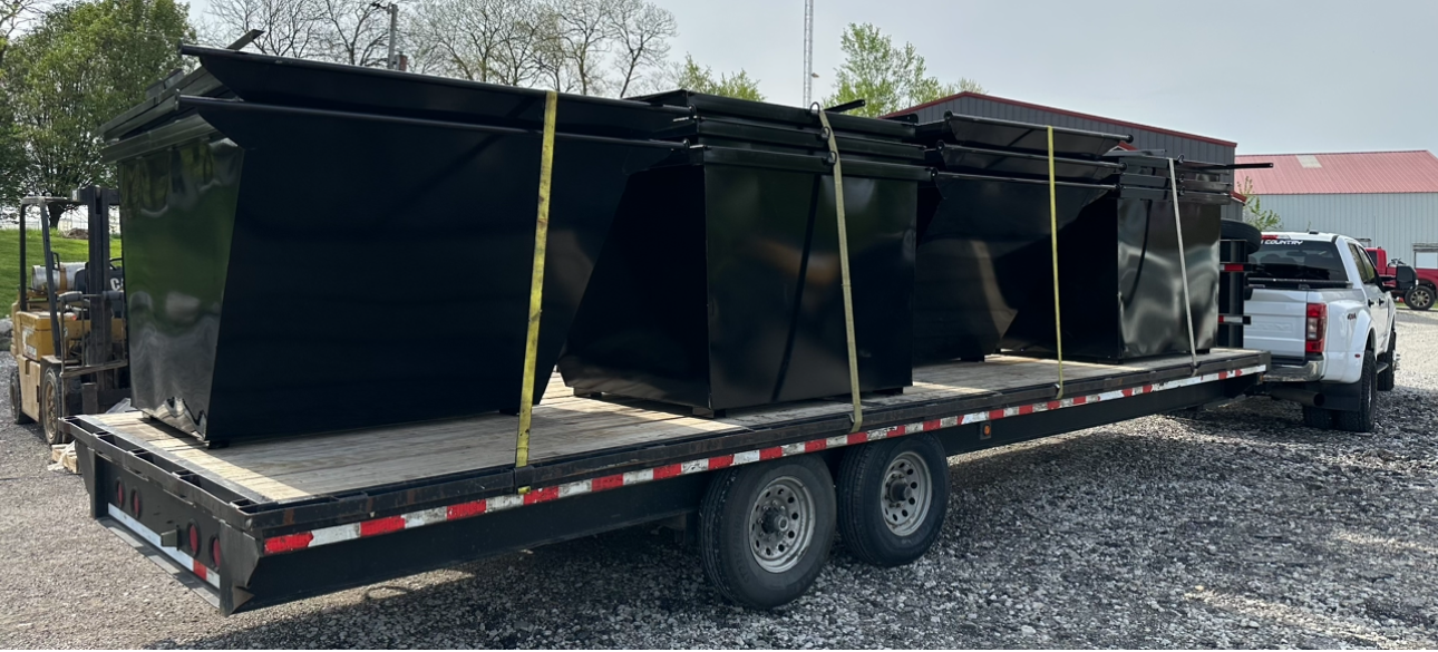 Black 4yds on trailer